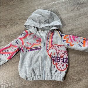 Kenzo Kids Gray Graphic Hoodie